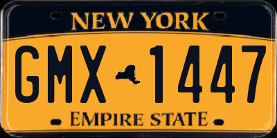 NY license plate GMX1447
