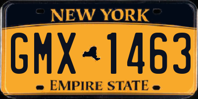 NY license plate GMX1463