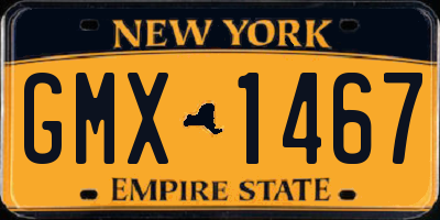 NY license plate GMX1467
