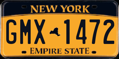 NY license plate GMX1472