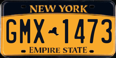 NY license plate GMX1473