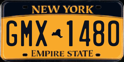 NY license plate GMX1480