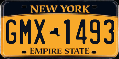 NY license plate GMX1493