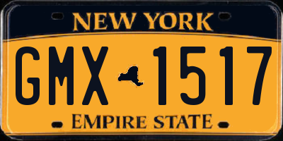NY license plate GMX1517