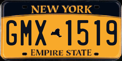 NY license plate GMX1519