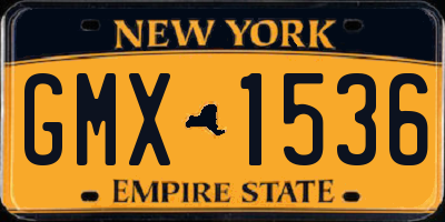 NY license plate GMX1536