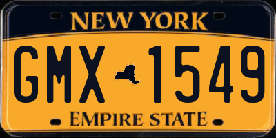 NY license plate GMX1549