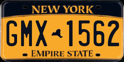 NY license plate GMX1562