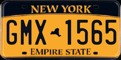 NY license plate GMX1565