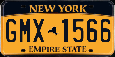 NY license plate GMX1566