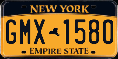 NY license plate GMX1580
