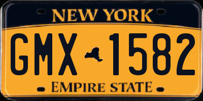NY license plate GMX1582