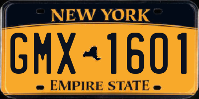 NY license plate GMX1601