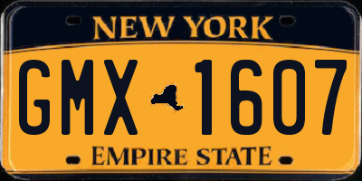 NY license plate GMX1607