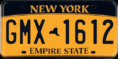 NY license plate GMX1612