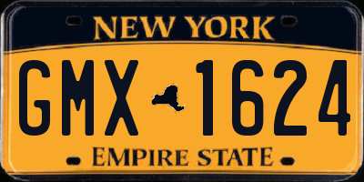 NY license plate GMX1624