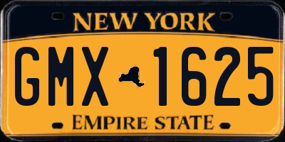 NY license plate GMX1625