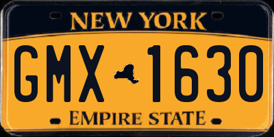 NY license plate GMX1630