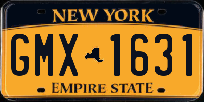 NY license plate GMX1631