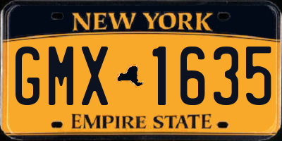 NY license plate GMX1635