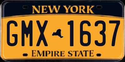NY license plate GMX1637