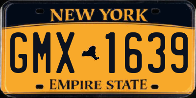 NY license plate GMX1639