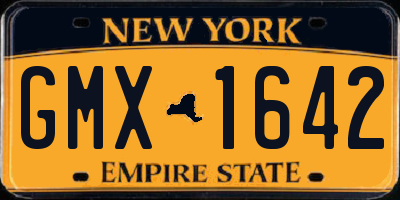 NY license plate GMX1642