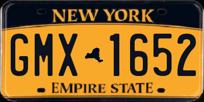 NY license plate GMX1652