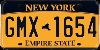 NY license plate GMX1654