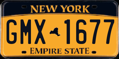 NY license plate GMX1677