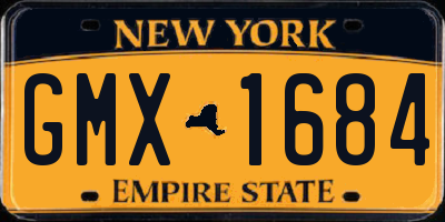 NY license plate GMX1684