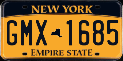 NY license plate GMX1685