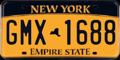 NY license plate GMX1688
