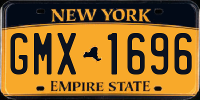 NY license plate GMX1696