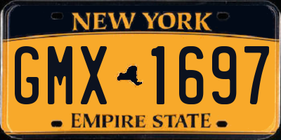 NY license plate GMX1697