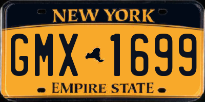 NY license plate GMX1699
