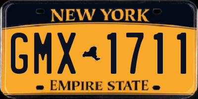 NY license plate GMX1711