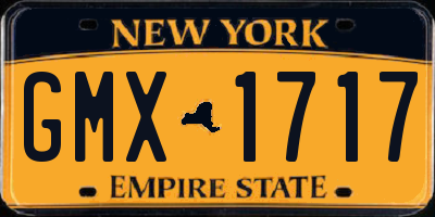 NY license plate GMX1717