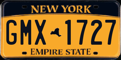 NY license plate GMX1727