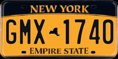 NY license plate GMX1740