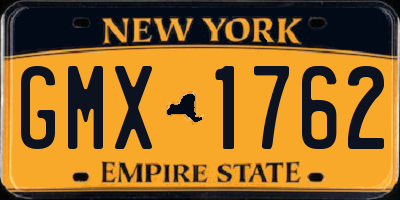NY license plate GMX1762