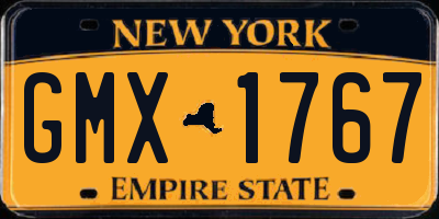 NY license plate GMX1767