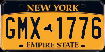 NY license plate GMX1776