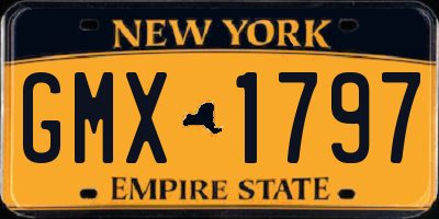 NY license plate GMX1797