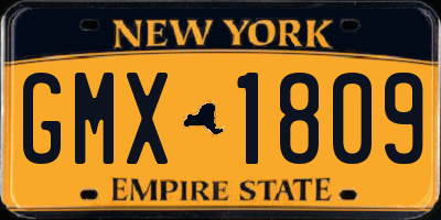 NY license plate GMX1809