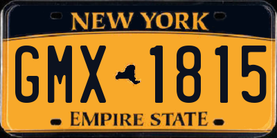 NY license plate GMX1815