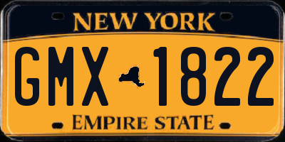 NY license plate GMX1822