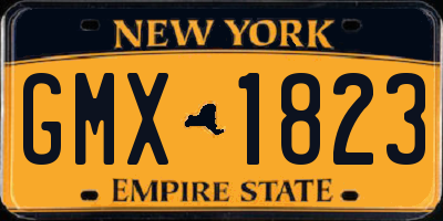 NY license plate GMX1823