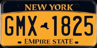 NY license plate GMX1825