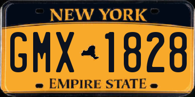 NY license plate GMX1828